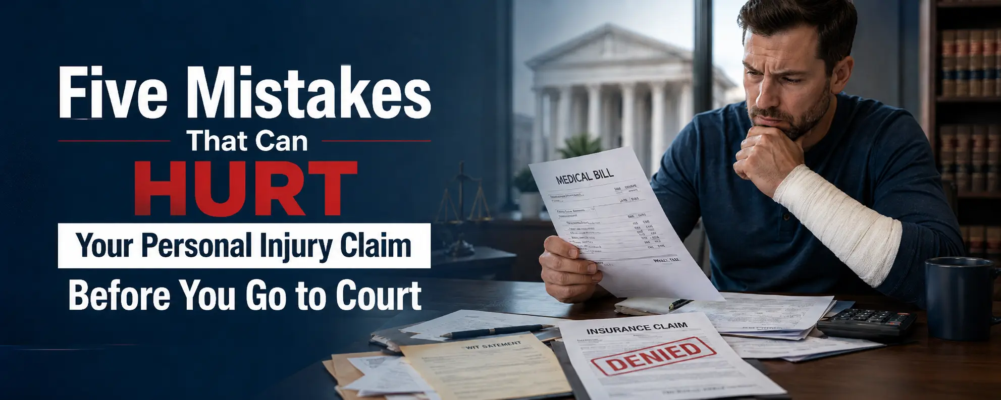 Five Mistakes That Can Hurt Your Personal Injury Claim Before You Go to Court