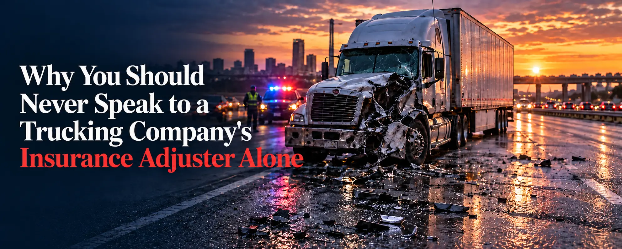 Why You Should Never Speak to a Trucking Company's Insurance Adjuster Alone