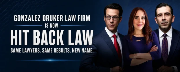Gonzalez Druker Law Firm is now Hit Back Law rebranding announcement